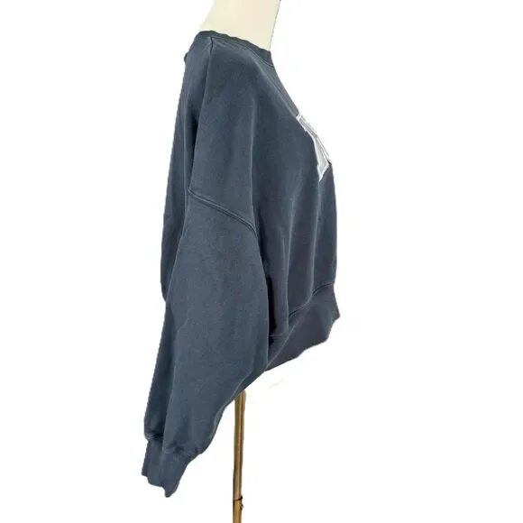 Nike Navy Crew Neck Sweatshirt Vintage Retro Long Sleeves Embroidered Medium - Picture 7 of 13